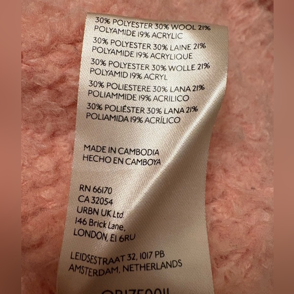 NWOT Free People Teddy Sweater Tunic In Pale Rosette Women’s Medium - Picture 12 of 12